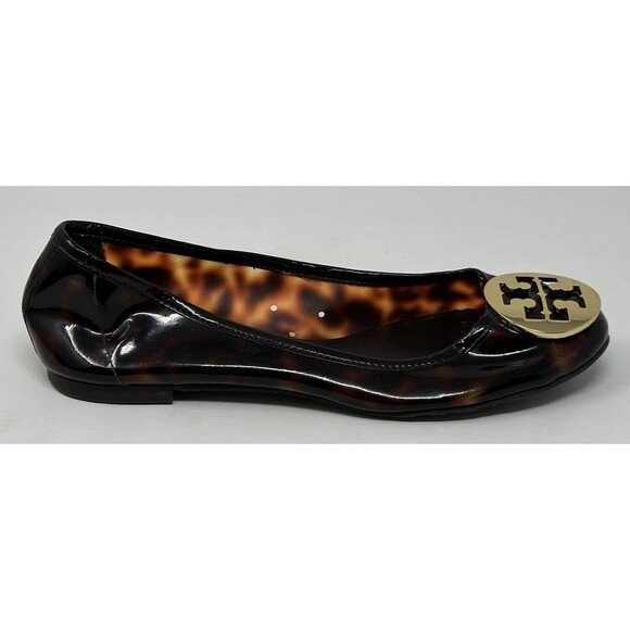 Tory Burch Tortoise Shell Reva Ballet Jelly Flats Women’s 6.5 Patent Leather - Picture 10 of 11
